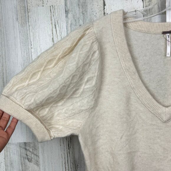 Free People Annabel 100% Cashmere Short Sleeve Sweater size XL NWOT - Picture 5 of 12